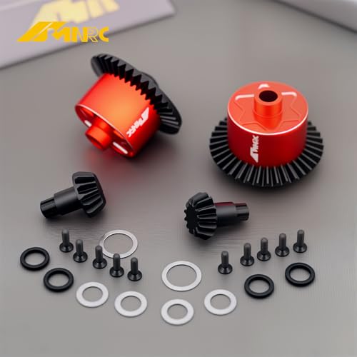 2PCS 37T Main & Input 13T Gear Differential Diff Case Cover for Arrma 1/10 Senton Vorteks Granite Bigrock 3S BLX Typhon 550 Mega Kraton Outcast 4S Upgrades Part Red