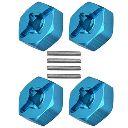 Wheel Hex Adapter, 4 Pcs Metal 7mm to 12mm Wheel Hex Hub Adapter for RC Spare Part RC Car Upgrade Parts