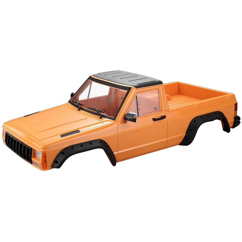 RC Car Hard Body Shell Kit,313mm Wheelbase Cherokee Body Car Shell for 1/10 RC Crawler Axial SCX10 & SCX10 II 90046 90047 TRX4 Kit (Orange, Pickup A) - color: Orange, Pickup a