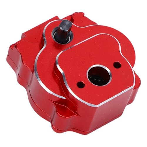 RC Complete Transmission, CNC Aluminum Alloy 24:1 Complete Transmission Smooth Operation for 1/18 RC Crawler Car Upgrade Part (Red) - color: Red
