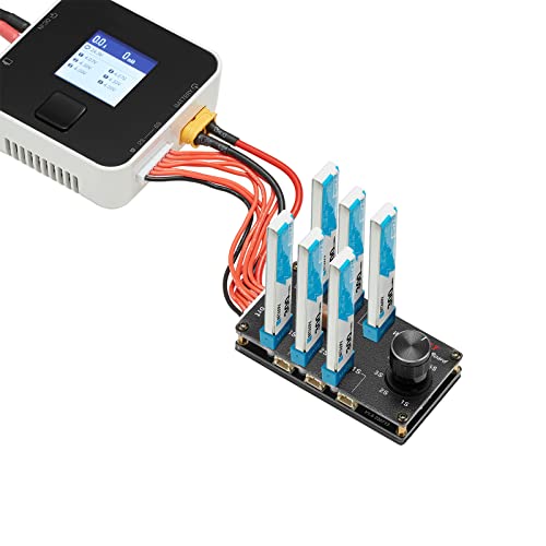 VIFLY 1S Series Charging Board, Storage Charge and Discharge 1S LiPo Batteries with Standard Charger, PH2.0 and BT2.0 Compatible