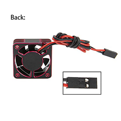 ShareGoo Alloy Brushless Motor ESC Cooling Fan Heatsink 28000RPM 30x30mm JST Plug for 1/8 1/10 1/12 RC Car 540 550 Brushless Motor,3010 (Black-Red) - color: Black-Red