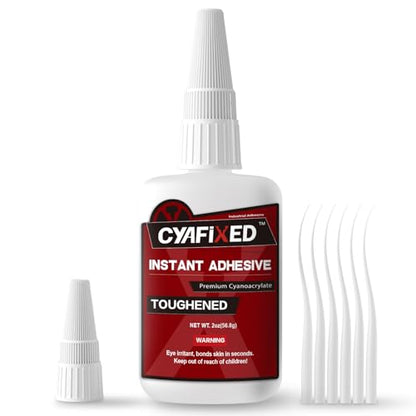 Toughened Super CA Glue, Professional Grade Cyanoacrylate Instant Adhesive, 2 oz. (56.8 Grams) - CA Glue for Rubber, Leather, Carbon Fiber, Speakers and Seals - size: 2 oz, style: Toughened