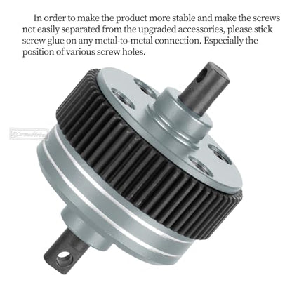 RC Differential Upgrades Part for 1/10 Drag Slash Chevrolet C10 & F0rd Mustang(Only for 272R Transimission),Alloy Aluminium w/Steel Gear Diff Hops Up,Replace #9480,Titanium - color: Titanium(for 2wd)