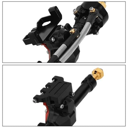 Diamond Shape SCX24 Aluminum Axle Upgrades for Axial SCX24 Deadbolt C10 JLU Gladiator Bronco 1/24 RC Crawler (Black) - color: Black