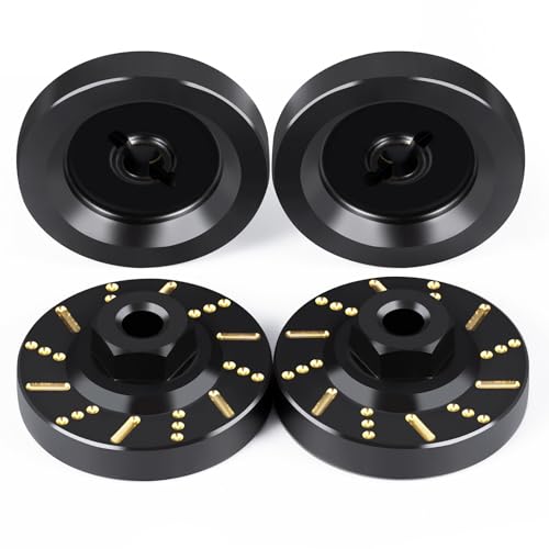 RCHUBAM 4Pcs Weights Wheel Hex Adapter for FMS FCX24 1/24 RC Crawler | 1/24 RC Metal Wheel Hub Extended,RC Upgrade Part