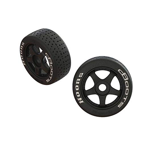 ARRMA Dboots Hoons 42/100 2.9 Belted Rc Tires with Foam Inserts, Mounted On 5-Spoke Black Wheels (Set of 2): ARA55062 - size: Hoons 2.9 Tires on 5-Spoke Wheel, style: White Compound: All Purpose