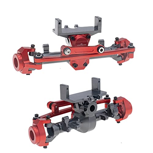 Aluminum Front&Rear Bridge Diff Housing Cover Steering Knuckle Servo Mount for AXIAL 1/24 SCX24 AXI00001 AXI00002 AXI00005 AXI00006 RC Crawler Car