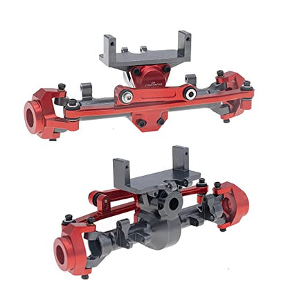Aluminum Front&Rear Bridge Diff Housing Cover Steering Knuckle Servo Mount for AXIAL 1/24 SCX24 AXI00001 AXI00002 AXI00005 AXI00006 RC Crawler Car