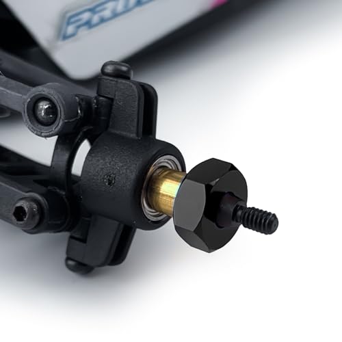 4Pcs Aluminum Wheel Hex Hubs Adapter RC Hex Combiner, Black | Upgrade Parts, For Losi 1/24 Micro-B 2WD, RC Car Buggy - color: Black
