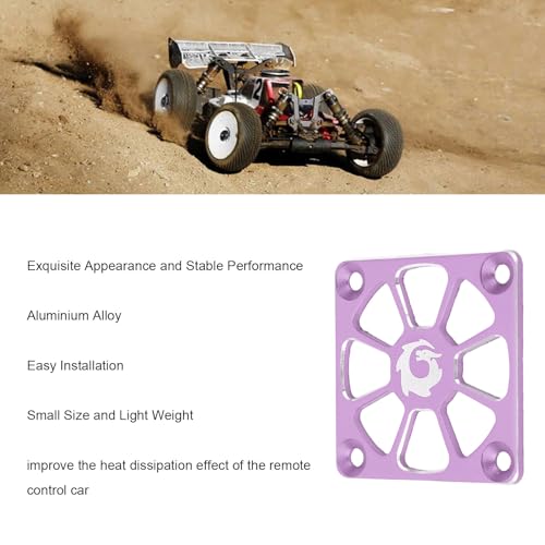 Tyenaza RC Cooling Fan Cover, 1.57in Wide Aluminium Alloy Easy Installation RC ESC Cooling Fan Cover for Repair Replacement(40 x 40mm)