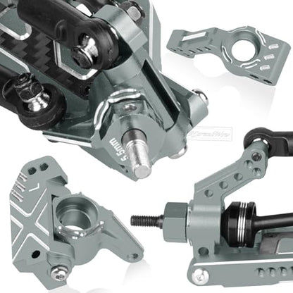 RC Upgrades Part for 1/10 Slash 2WD,Driveshafts,Shock Absorbers &Suspension Arms &Turnbuckles Links&Caster Blocks &Steering Block &Stub Axle Carriers &Shock Towers &Bulkhead,Titanium - color: Titanium(2wd)