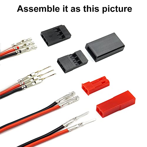 Servo Plug Male Female Connector Crimp Pin Cable Kit Compatible JST SYP Futaba for Hitec Spektrum RC