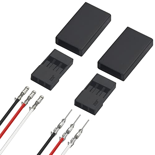 WMYCONGCONG 900 PCS Universal Servo Cable Wire Connector Male Female Crimping Pin Kit Compatible with JR Hitec Servo Connector