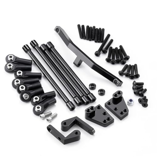 Aluminium Alloy 4 Link Kit Rear Axle with Panhard Bar Setup Upgrade Parts for 1/10 TF2 Trail Finder 2 RC Crawler Car