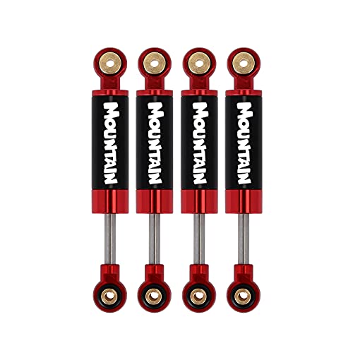 INJORA RC Shock Absorber Damper Metal 40mm Internal Spring Air Shocks for 1/24 RC Crawler Car Upgrade Axial SCX24 Deadbolt AXI90081 AXI00002 AXI00001（Black） - color: Black