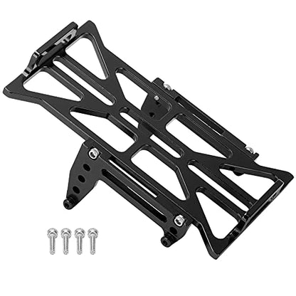 RC Car Battery Mounting Plate Aluminum Alloy Tray Compatible with Axial SCX24 90081 C10 1 24 Silver Color Easy Installation and Disassembly (Black) - color: Black