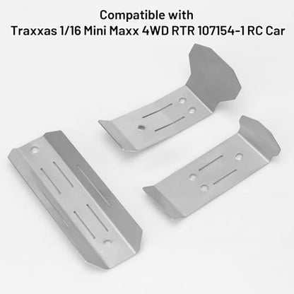 daitoku RC Chassis Protect Armor Skid Plate Guard Upgrades Part for Traxxas Mini Maxx 4WD RTR 1/16 RC Car (#107154-1)
