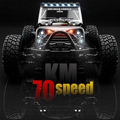 Fast RC Cars for Adults Max 45mph, 1/16 Remote Control Car, Brushless Motor Electric Off Road RC Truck, 4WD High Speed Drift RC Car with 3 Lipo Batteries