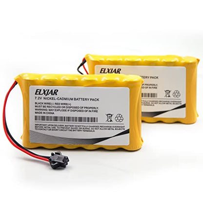 (2-Pack) 7.2V 800mAh Ni-Cd Battery with SM-2P Plug for Huina 1550 | Fits old-version Huina 550, 560, 1560, 570, 1570 and Fisca TR-211 RC vehicles; includes 2 USB charger cables.