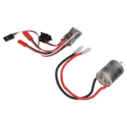 370 Brushed Motor ESC Combo, 31T High Stainless Steel Motor with 30A Brushed Electronic Speed Controller, for 1/16 1/18 Scale RC Cars