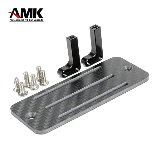 RC Car Battery Plate, Carbon Fiber Battery Tray ESC Receiver Mount for 1/10 RC Crawler Cheater Rigs Gen2 LCG Chassis Lower Center of Gravity Rails