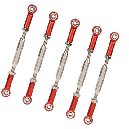 RC Push Rod, Adjustable Aluminum Alloy 6Pcs Set Turnbuckle Linkage 88mm for RC Enthusiasts Racers and 1/10 Scale Models Racing Hobbies