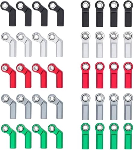 1/10 RC Crawler Rod Ends,4pcs M4 Aluminum Chassis Link Steering Rod Straight Rod Ends/Bend Rod Ends for 1/10 RC Crawler SCX10 TRX4 Capra VS4-10 Wraith ((Straight 7mm Red)) - color: (Straight 7mm Red)