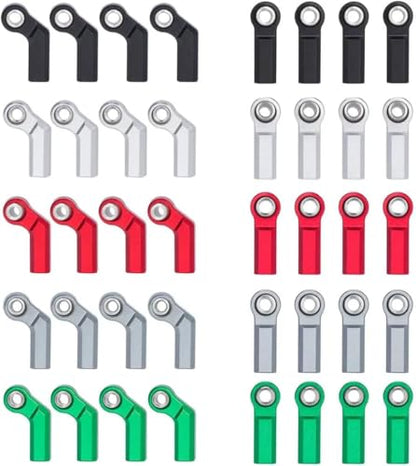 1/10 RC Crawler Rod Ends,4pcs M4 Aluminum Chassis Link Steering Rod Straight Rod Ends/Bend Rod Ends for 1/10 RC Crawler SCX10 TRX4 Capra VS4-10 Wraith ((Straight 7mm Red)) - color: (Straight 7mm Red)