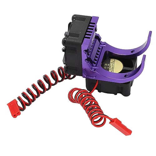 Sonew RC Motor Heatsink Cooling Fan Combo with Dual Fans and Aluminum Alloy for 550 3650 3660 3670 3674 Motors 36mm Diameter Red (Purple) - color: Purple