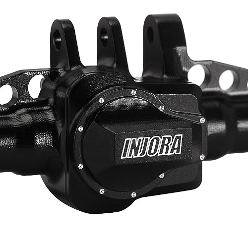 INJORA Rear Axle - +4mm Extended CNC Aluminum Axle for TRX4M Upgrade 1/18 RC Crawler Car - size: Rear