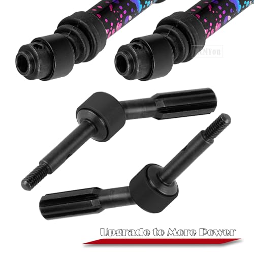 RC Rear Drive Shaft CVD & Front Axles Upgrades Part for 1/10 Slash 2WD/Slash VXL 2WD,Stainless Steel #45 Driveshaft with Hex,Colorful - color: Colorful - Parts