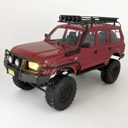 HLSFWDRIVE WPL C54-1 RC Crawler 1/16 RC Truck Off Road RTR | RC Rock Crawler 4x4 All Terrain Proportional Control 260 Motor Upgraded Chassis Counter Rotating Gearbox Hobby Toy Adult