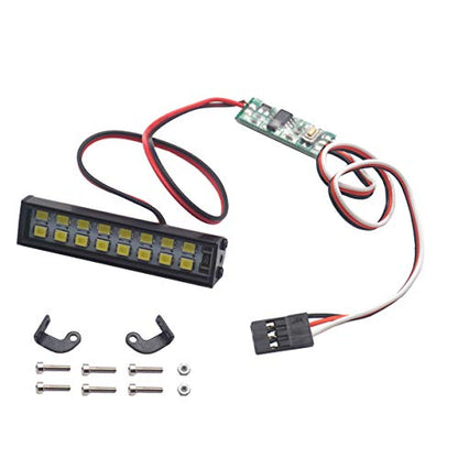 16LEDs RC Crawler Car LED Light Bar Roof Lamp Simulation Spotlight Kit 5-8.4V & RC Car Roof Light Bar Kit Body Shell Roof Luggage Lights