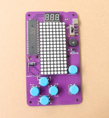 Soldering Practice Kit，DIY Electronics Projects for Starter，DIY Practical Electronic Project Learning Circuit Solder Board， STEM Practice Science Project - color: Blue Button (Purple Pcb)