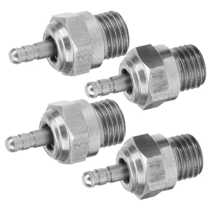 4 PCS Glow Plug, RC Glow Plug, N3 N4 Spark Medium Hot Nitro Engine Parts Compatible with TraxxasKyoshoHSP HPI Redcat 1/8 1/10 RC Nitro Engines Car Truck Buggy