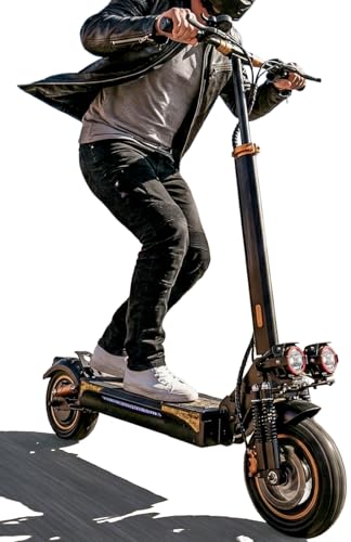 Off Road Electric Scooter Adults, 1200W Motor 31-Mile Range, 31 MPH, 11" All-Terrain Tires & Dual Suspension, disc Brakes UL Certified - color: Orange