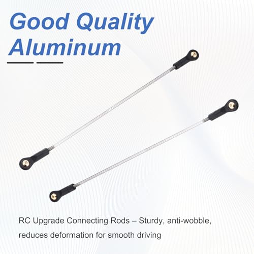 MECCANIXITY 2Pcs Adjustable Turnbuckles Camber Links, 234-244mm Turnbuckle Rod Steering Servo Linkage with M3 Ball Head Rod Ends for RC Car Replace Parts DIY - size: 234-244mm