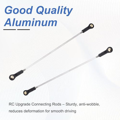 MECCANIXITY 2Pcs Adjustable Turnbuckles Camber Links, 234-244mm Turnbuckle Rod Steering Servo Linkage with M3 Ball Head Rod Ends for RC Car Replace Parts DIY - size: 234-244mm