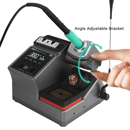 A9PRO Soldering Station 120W Handle Control Temperature 212°F-842°F Solder Station Soldering Iron with C210 Handle and 3 Soldering Tips