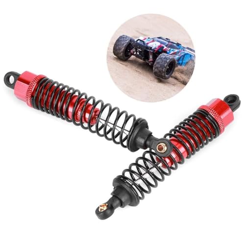 Shock Struts Damper, 2 Pcs Front Rear Shocks Damping Metal RC Car Upgrades Part Absorbers Oil Damper for 1/10 Flat RC Racing Car (100MM) - size: 100MM