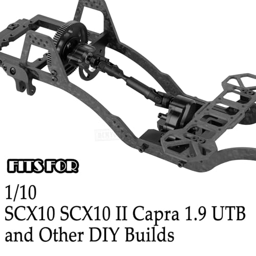 RC Carbon Fiber Upgardes Parts LCG Chassis Kit for 1/10 SCX10 SCX10 II Capra 1.9 UTB and Other DIY Builds RC Crawler,Front Mounted Transmission LCG Chassis Kit,Black - color: Black（for 1/10)