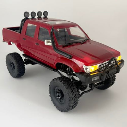 WPLDEWAN RC Crawler 1/16 Scale Remote Control Truck Off Road WPL C64-1 RC Rock Crawler 4x4 Pickup RTR All Terrain Upgraded Chassis Fully Proportional 2.4GHz Axle Mounted Servo Hobby Vehicle Adult