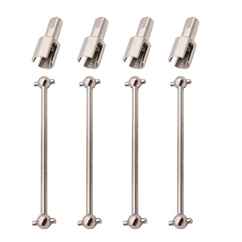 Metal 4PCS Rear Dogbone shafts & 4PCS Differential Cups RC Cars Upgrade Parts for WLtoys 144001 1/14 RC Car Truck Buggy Replacement Accessories