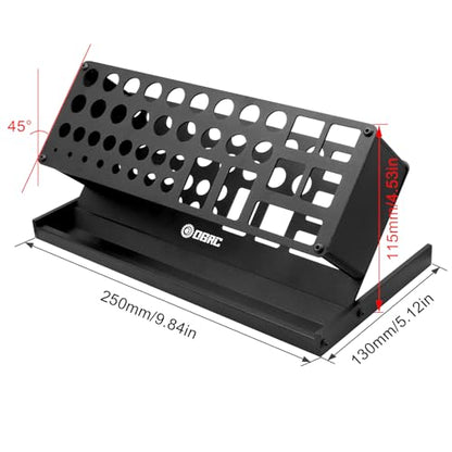 OGRC Screwdriver Storage Rack Organizer Holder RC Repair Tool Shelf | Aluminum Alloy, 41 Hole Double Layer, 45° Tilt Open Design, Hand Tools Storage, for Desktop Workbench Home Workspace