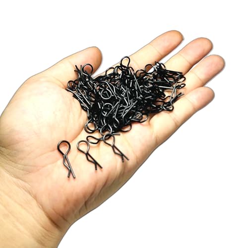 105pcs ZQToday Universal RC Body Clips for All 1/8 1/10 1/12 Scale Traxxas Redcat Axial Arrma HSP HPI Himoto Tamiya RC Car Body Clips(Black)