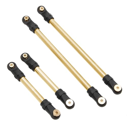 MEUS RACING SCX24 Links Metal High Clearance Chassis Links & Steering Links Set for Axial SCX24 Gladiator AXI00005 1/24 RC Crawler(Brass)