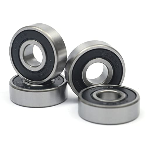 10 Pcs 6201-2RS Double Rubber Sealed Deep Groove Ball Bearings 12x32x10mm, Deep Groove Ball Bearing ABCE-3 Pre-Lubricated, Chromium Bearing Steel (6201-2RS,10) - size: 6201-2RS