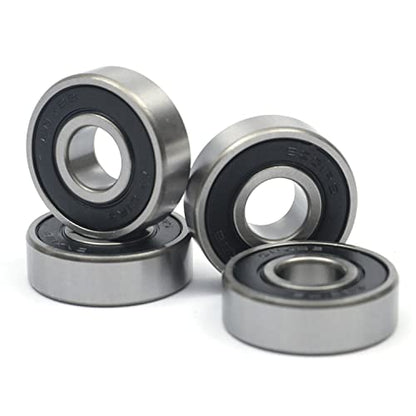 10 Pcs 6201-2RS Double Rubber Sealed Deep Groove Ball Bearings 12x32x10mm, Deep Groove Ball Bearing ABCE-3 Pre-Lubricated, Chromium Bearing Steel (6201-2RS,10) - size: 6201-2RS