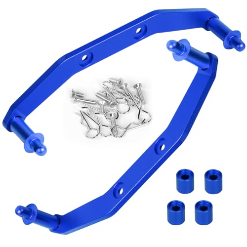 for 1/10 Slash 4X4 VXL/Stampede 4X4 VXL,Aluminum Body Mount Post Set,Front & Rear Body Post Extensions,RC Upgrades Parts Hops Up for Slash/Stampede 4X4 VXL,Replace #6815R,Navy Blue
